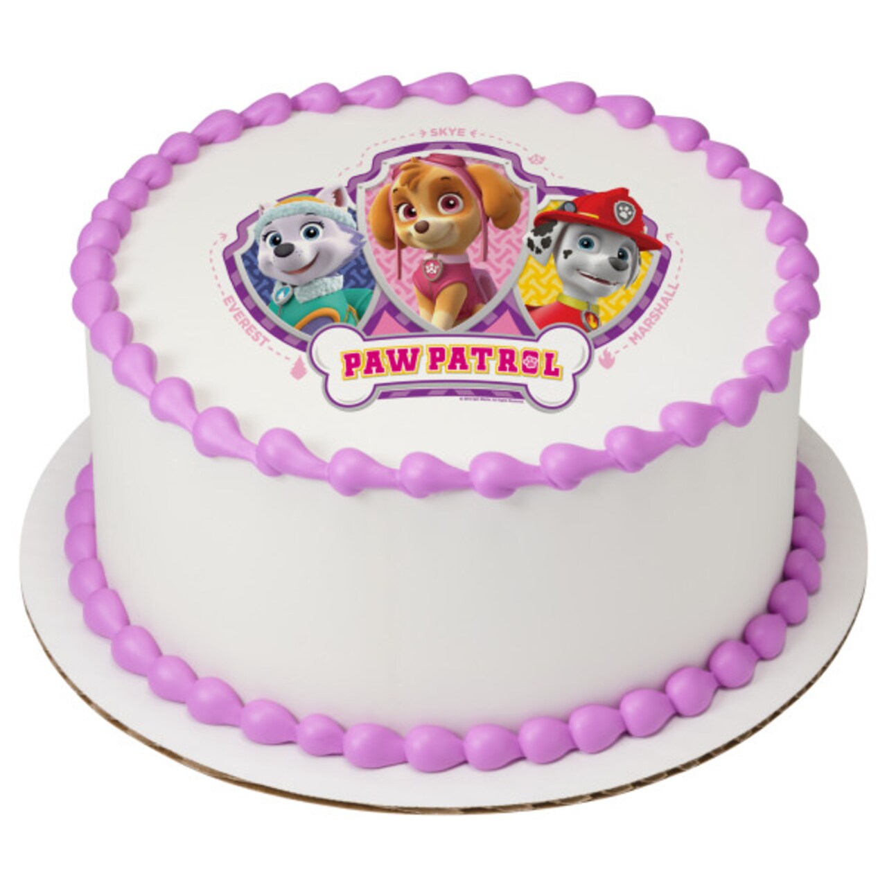 PAW Patrol Skye, Everest, & Marshall Edible Cake Topper Image - 7.5" Round
